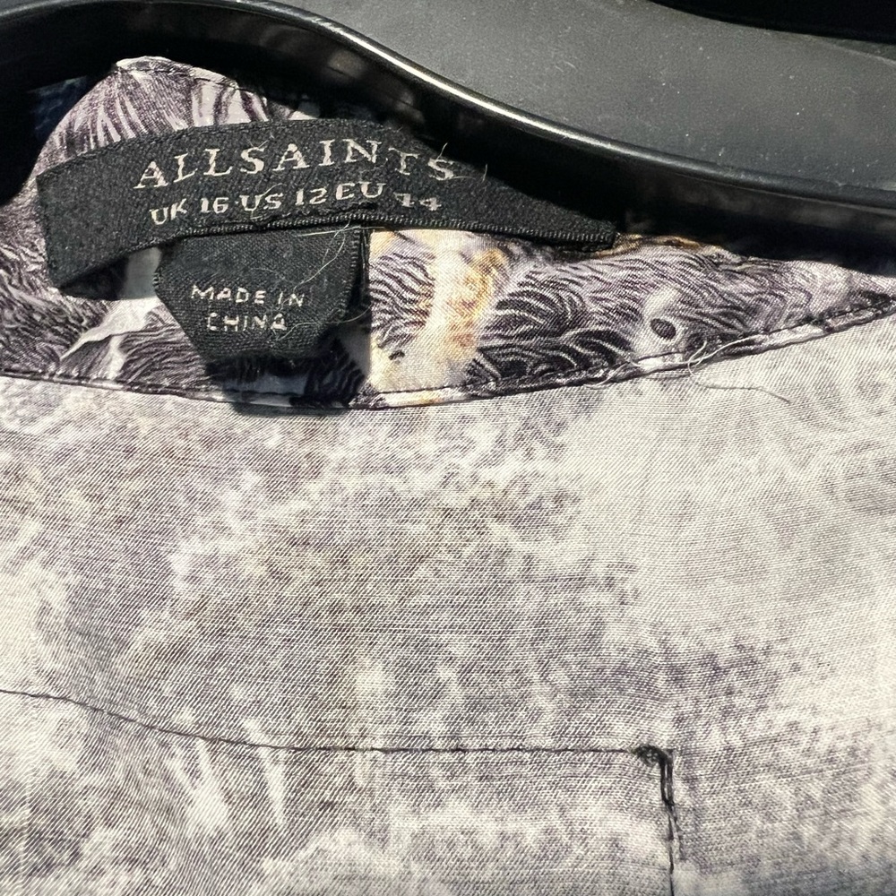 AllSaints Casi Gene Printed Kimono - Sz. UK 16/US 12 - Picture 15 of 16